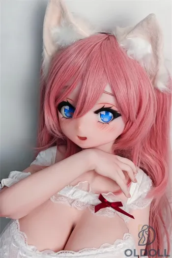 Realdoll 130cm: Süßes Anime-Mädchen mit rosa Haaren aus Silikon