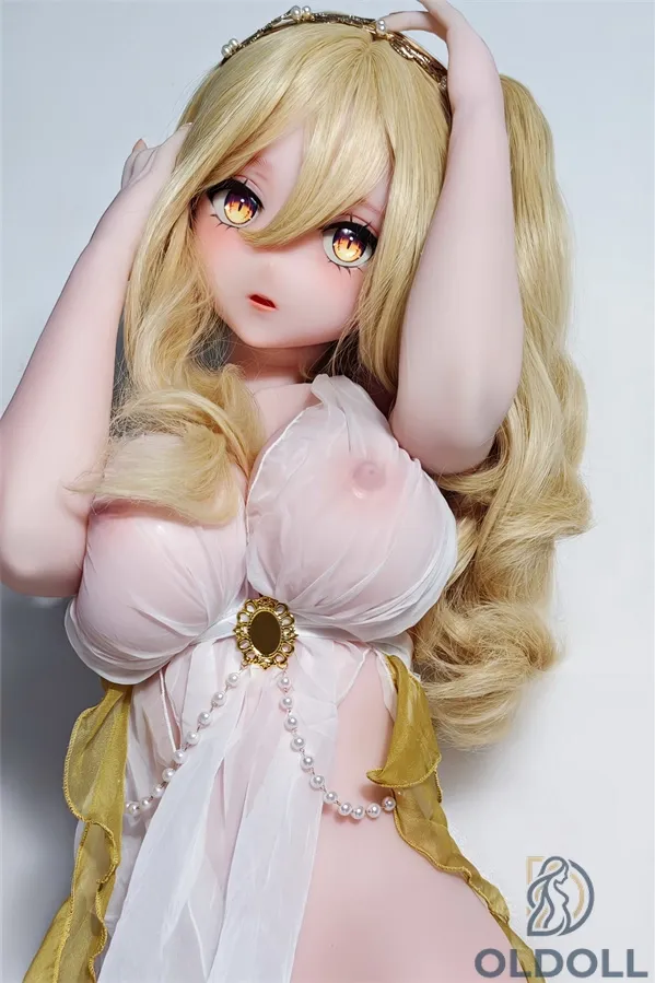 Süße blonde sexdoll mit großen goldenen Augen