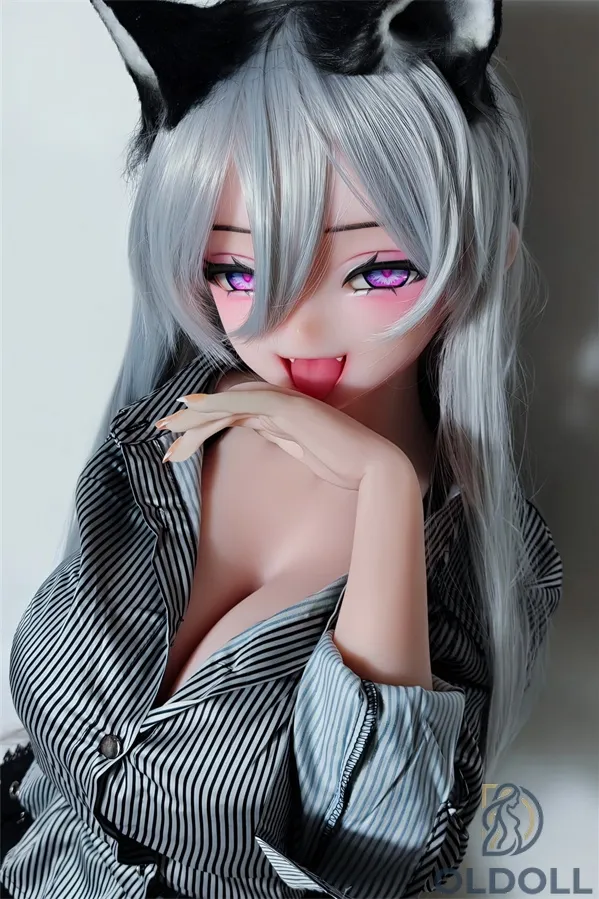 Elsa Babe 148cm Herausgestreckte Zunge Furry Chono Miyu Silikon Sex Puppe