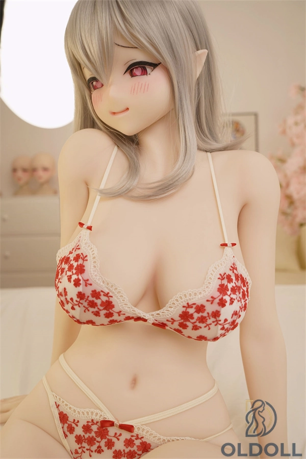 Graue Haare Schüchterner Manga-Look real doll