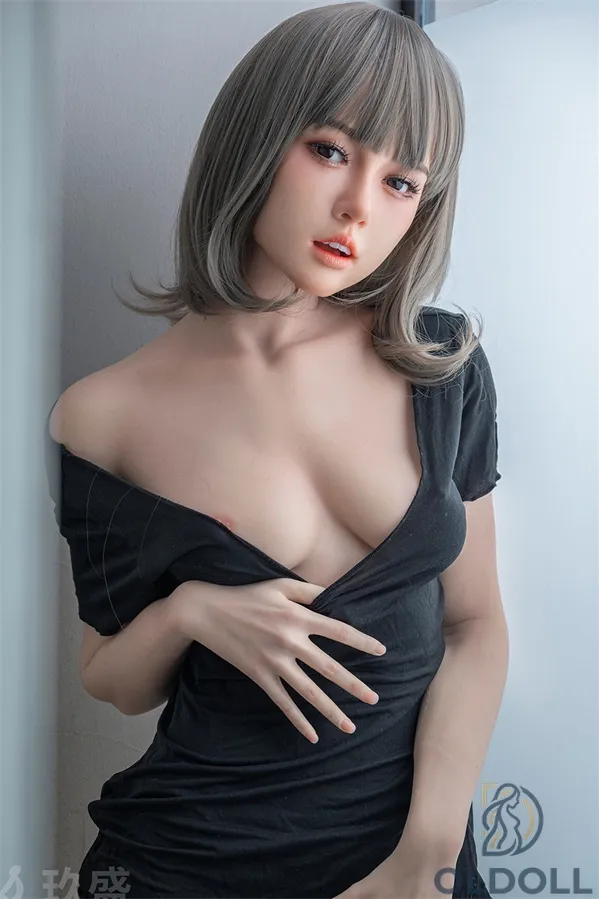 Jiusheng Doll 156cm B-Körbchen Leichtbau 30kg Schlanke Elektrische Coco Silikon Sex Doll