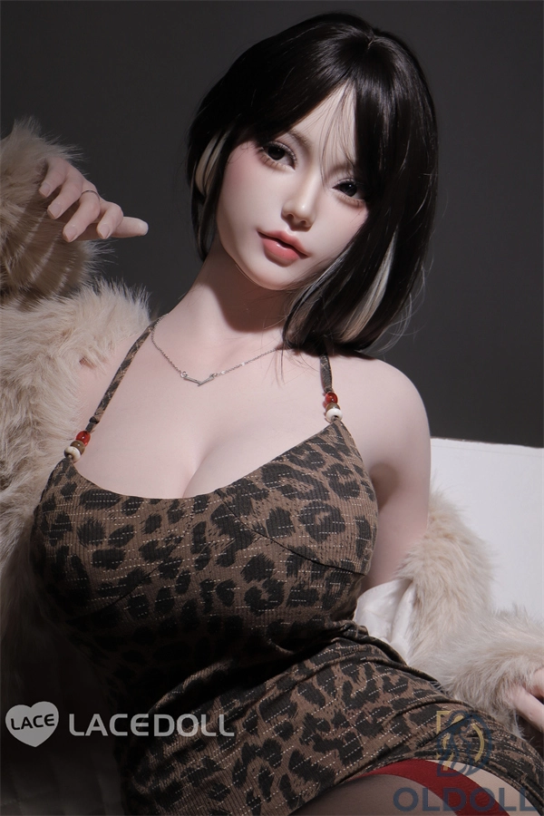Lace Doll 163cm H-Körbchen Leopardenmuster Catsuit Fette Muxue Silikonkopf TPE Körper Sex Doll