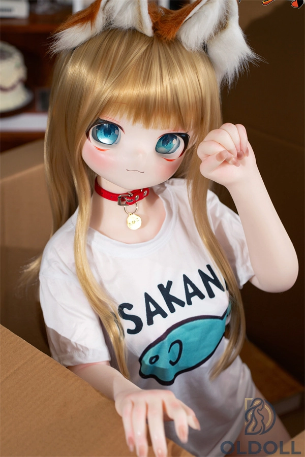 MOZU DOLL 141cm A-Körbchen Niedliche Katzenförmige Furry Kinako Vinyl Kopf TPE Körper Sex Doll