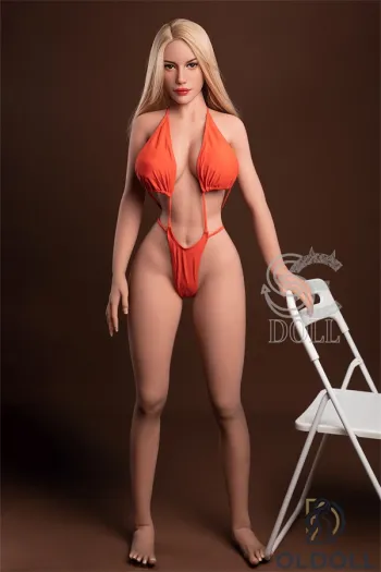 SEDOLL #104 mit orangenem Bodysuit sex doll