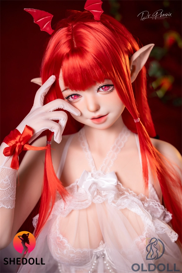 Real Doll mit roten Haaren 156cm SHEDOLL Silikonkopf E-Körbchen