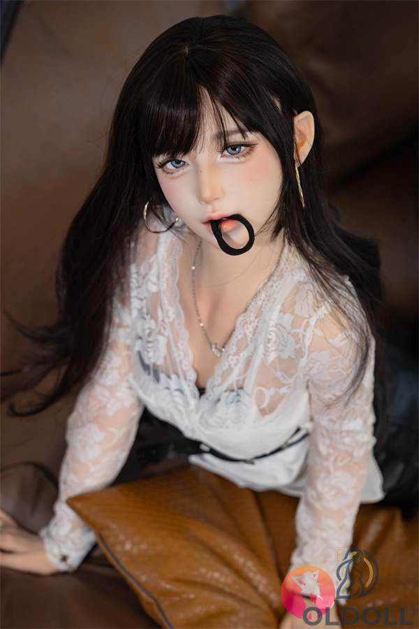 SHEDOLL 152cm A-Körbchen Punk Kleine Brüste Jiangxiaoli Silikonkopf TPE Körper Sexpuppe