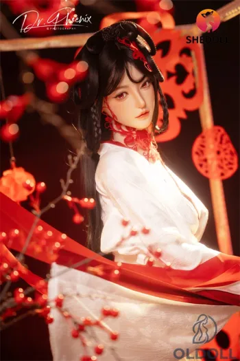 Asiatische Sex dolls im China-Brautkleid