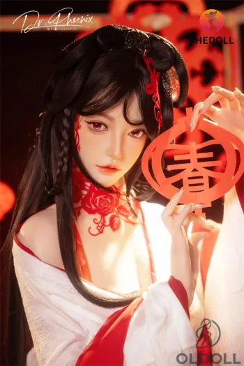 Realistic sexy doll im China-Brautkleid