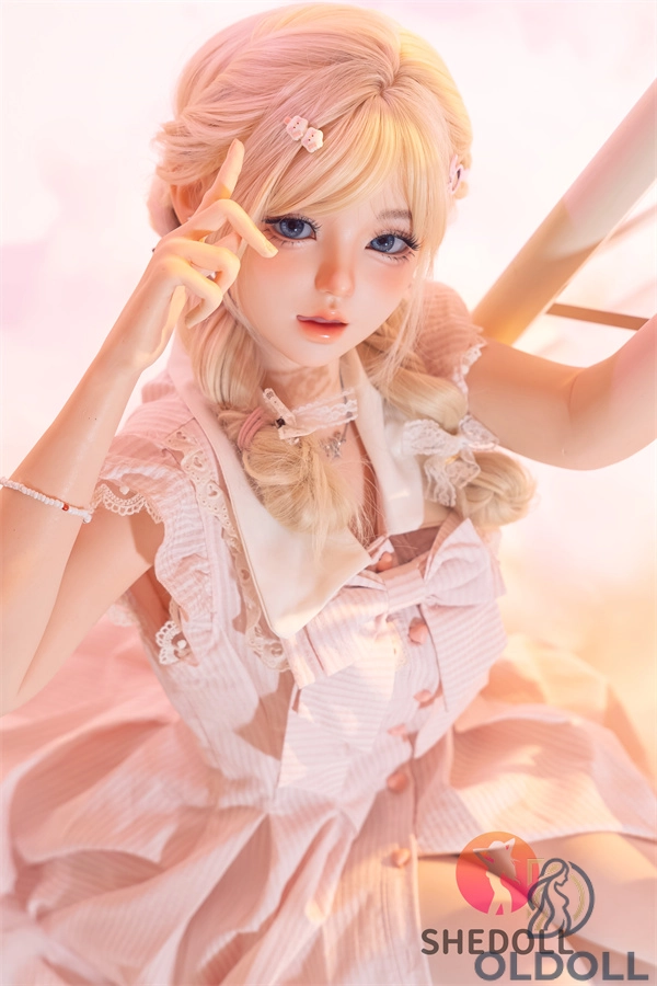 SHEDOLL 152cm A-Körbchen Herausgestreckter Zunge Schlanke Dongsheng Hybrid Sex Doll