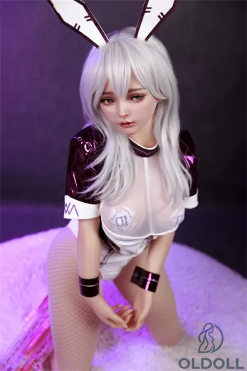 Real doll 160cm mit weißen Netzstrümpfen