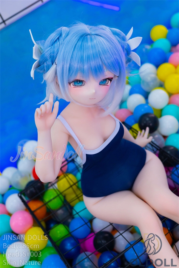 Mini Love Doll mit besonderen blauen Haaren sexpuppen