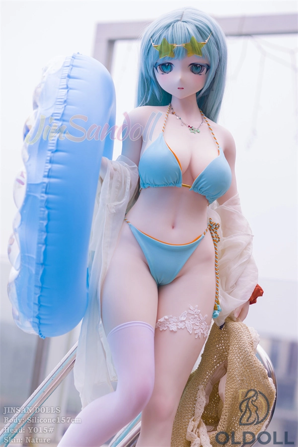 Blauhaarige TPE-Puppe für den Strandurlaub als sex doll sex doll